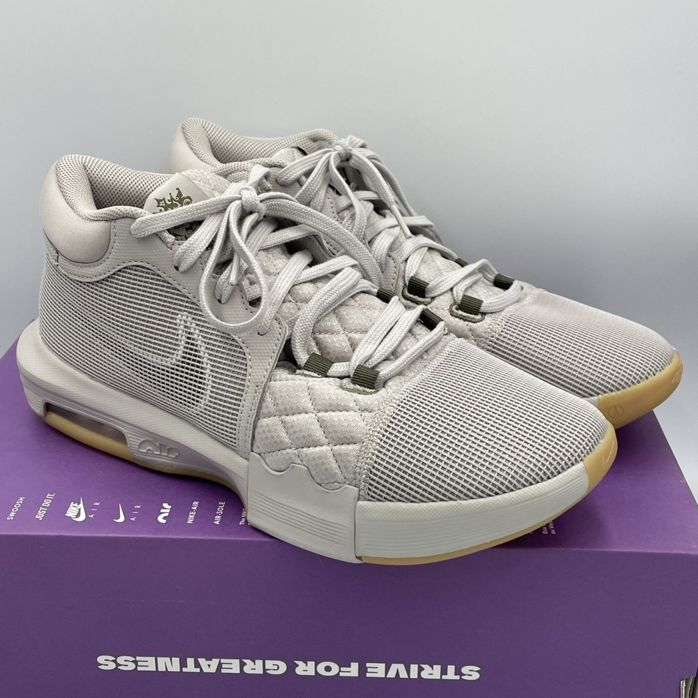 Nike Lebron‎ Witness VIII 'Light Iron Ore Gum' FB2239-003 Basketball Men's Sz 10